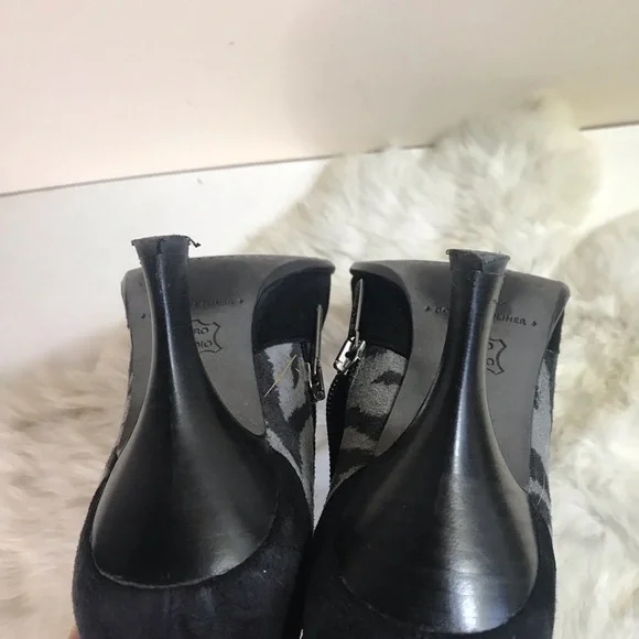 Donald Pliner Maliki Zebra Print Leather Heeled Boots Booties 6 M - Picture 7 of 12